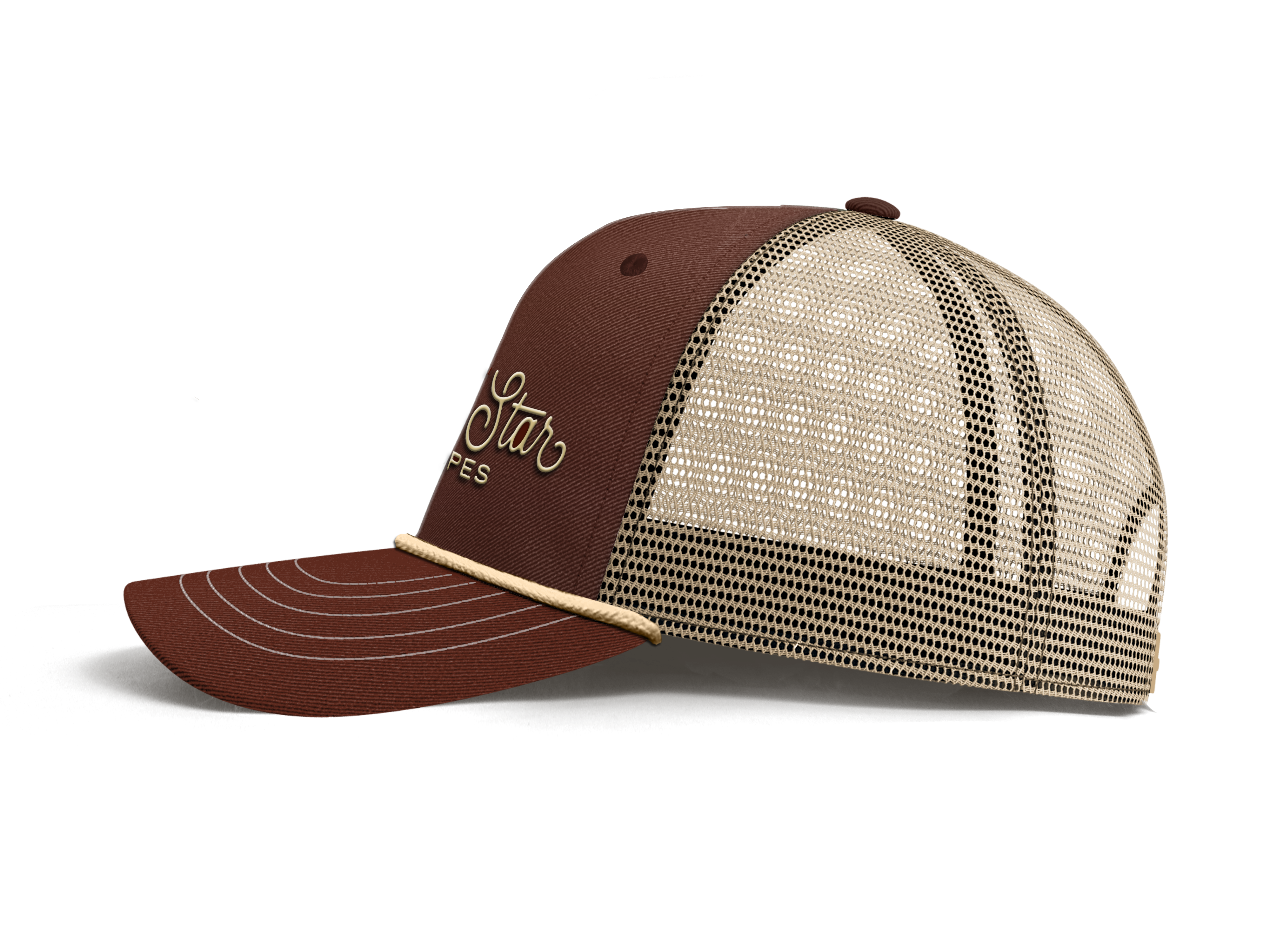 Lone Star Ropes Script Trucker Cap - Maroon/Tan