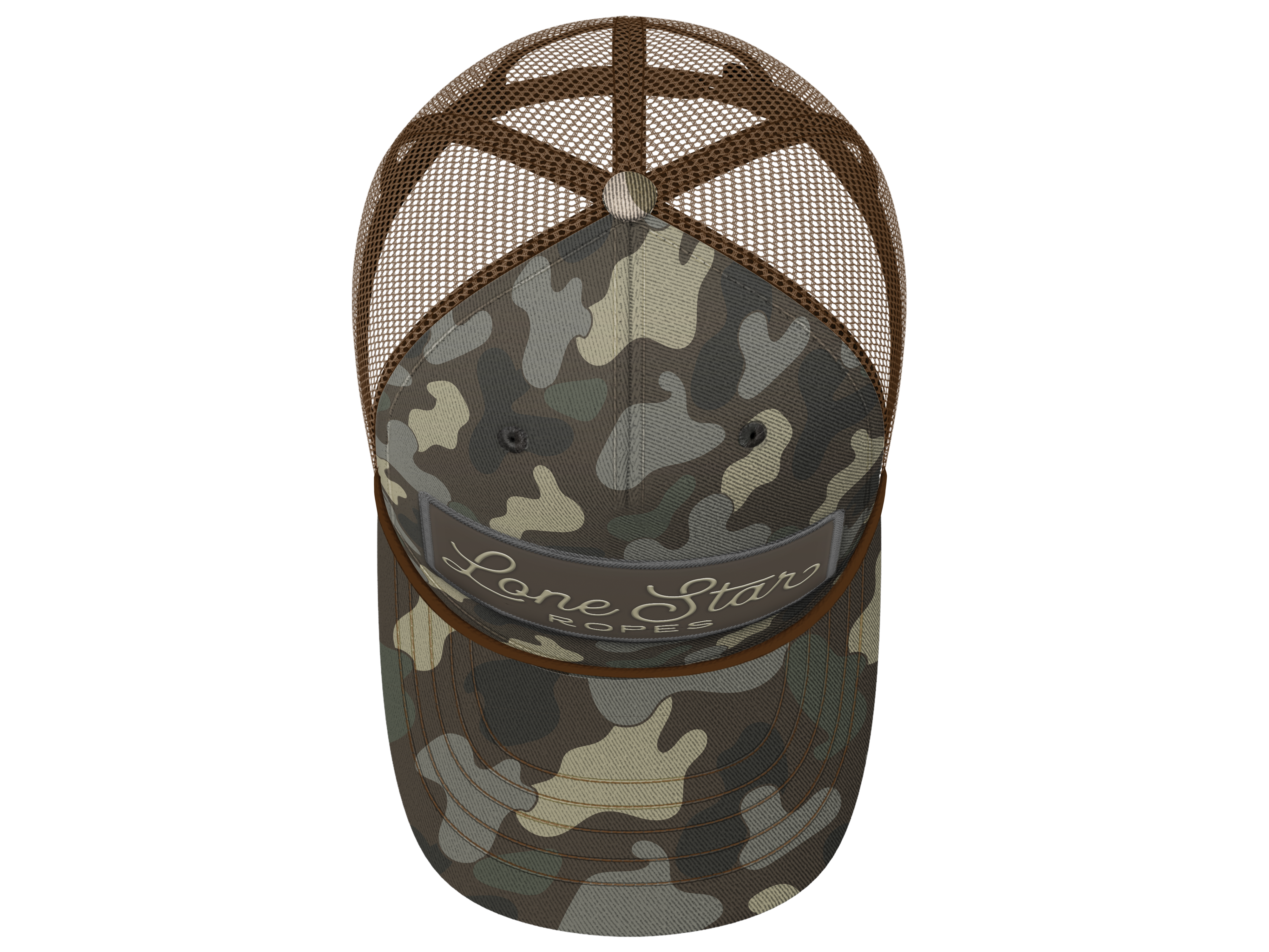 Lone Star Ropes Script Trucker Cap - Canyon Camo