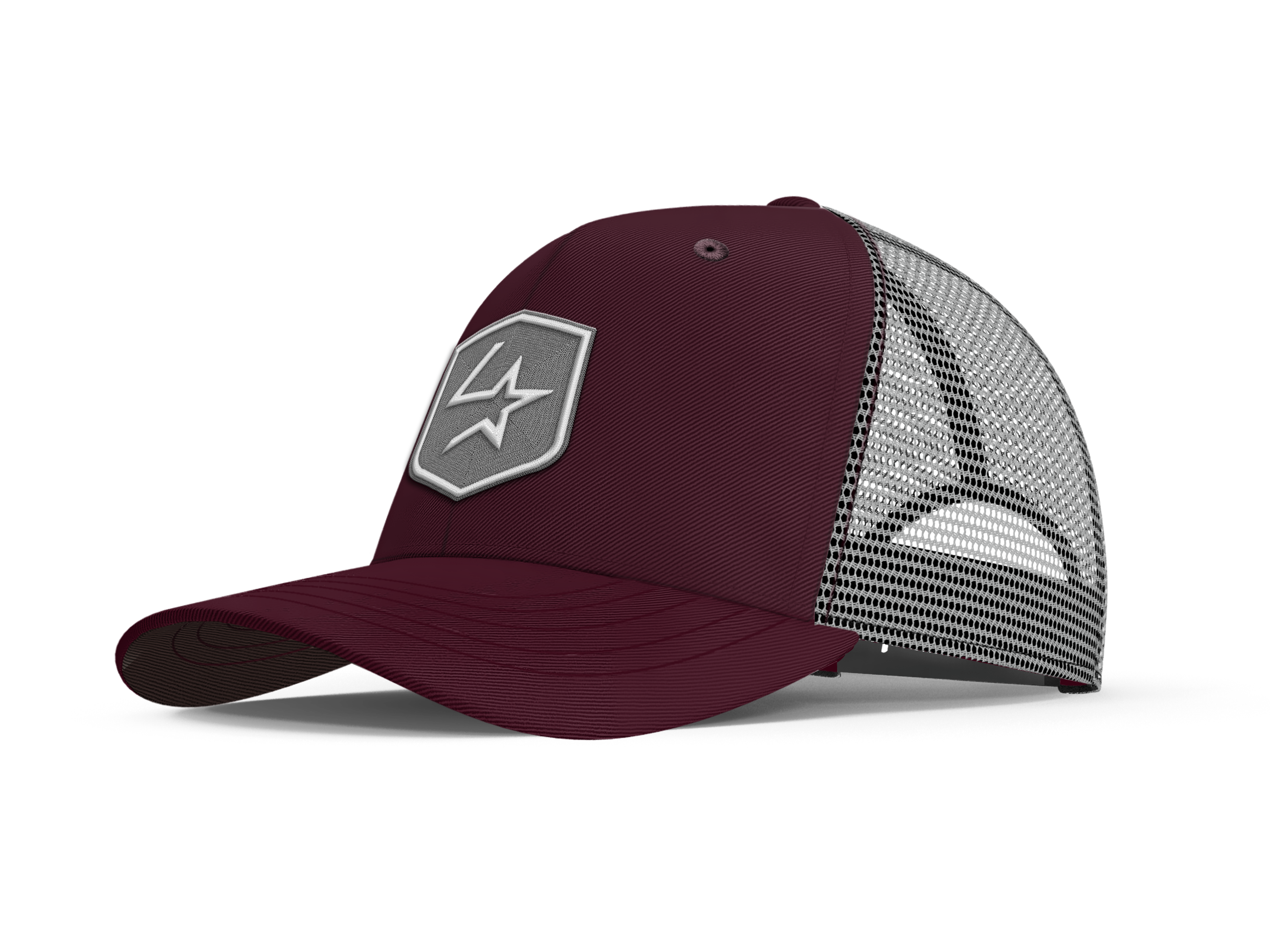 Lone Star Ropes Trucker Cap - Burgundy/Grey