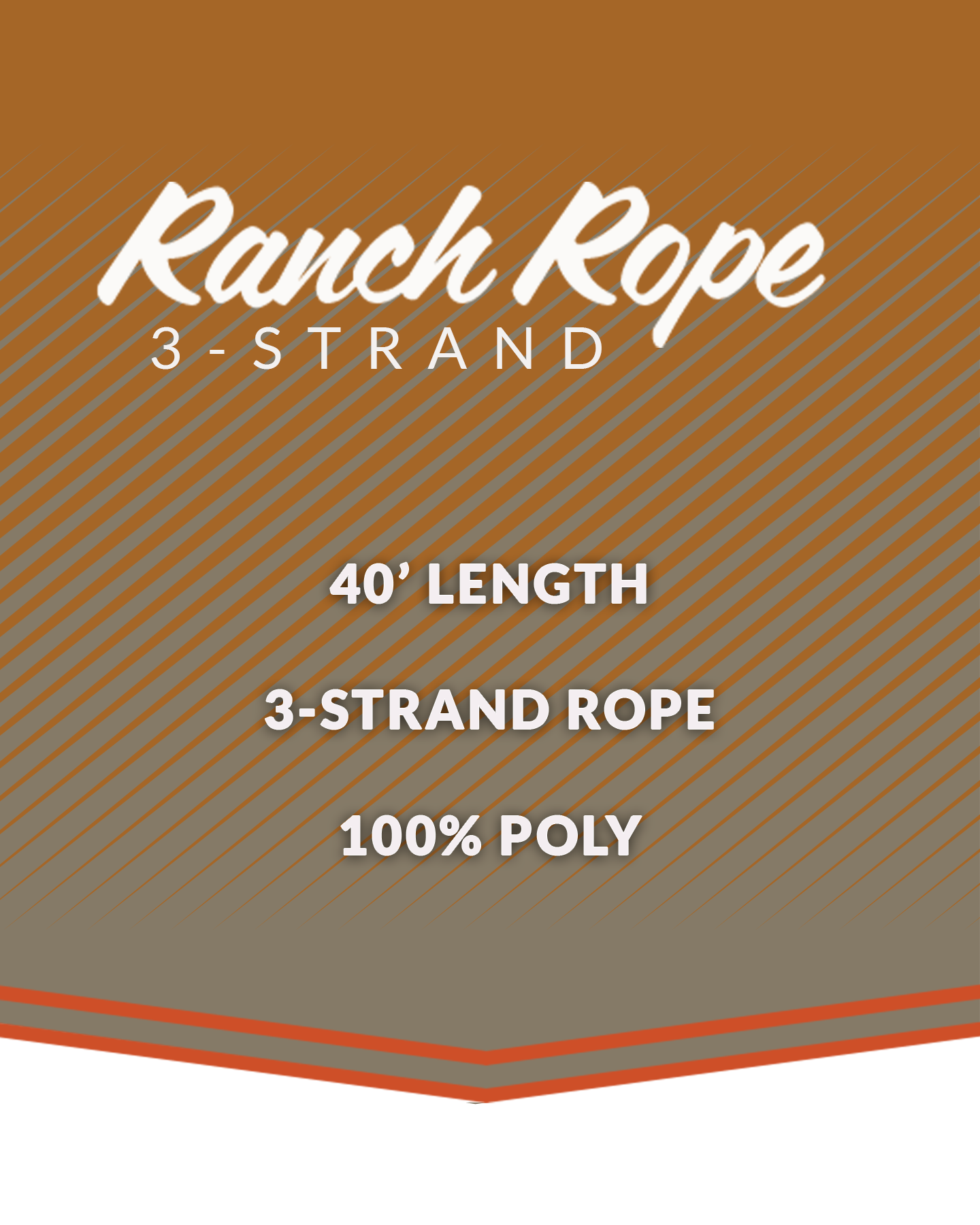 The Lone Star 3 Strand Ranch Rope - Nylon