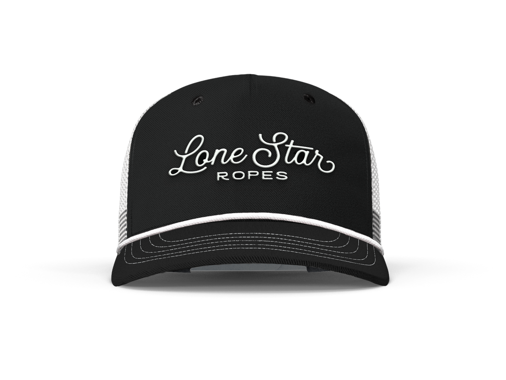 Lone Star Ropes Script Trucker Cap - Black/White