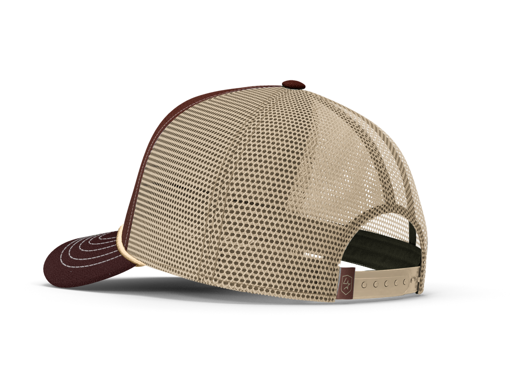 Lone Star Ropes Script Trucker Cap - Maroon/Tan