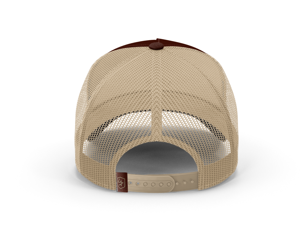 Lone Star Ropes Script Trucker Cap - Maroon/Tan