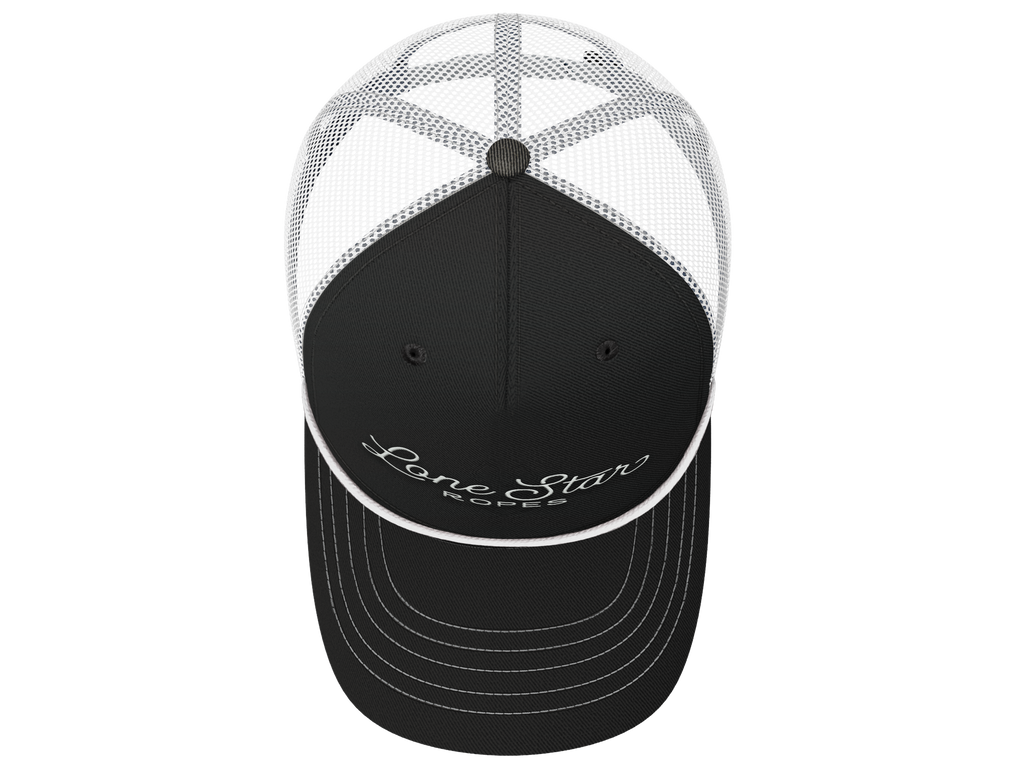 Lone Star Ropes Script Trucker Cap - Black/White