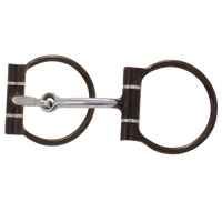 Lone Star Ropes Tyler Magnus snaffle dee bit with antique sweet iron mouthpiece, copper inlays, and 3-inch dee rings.