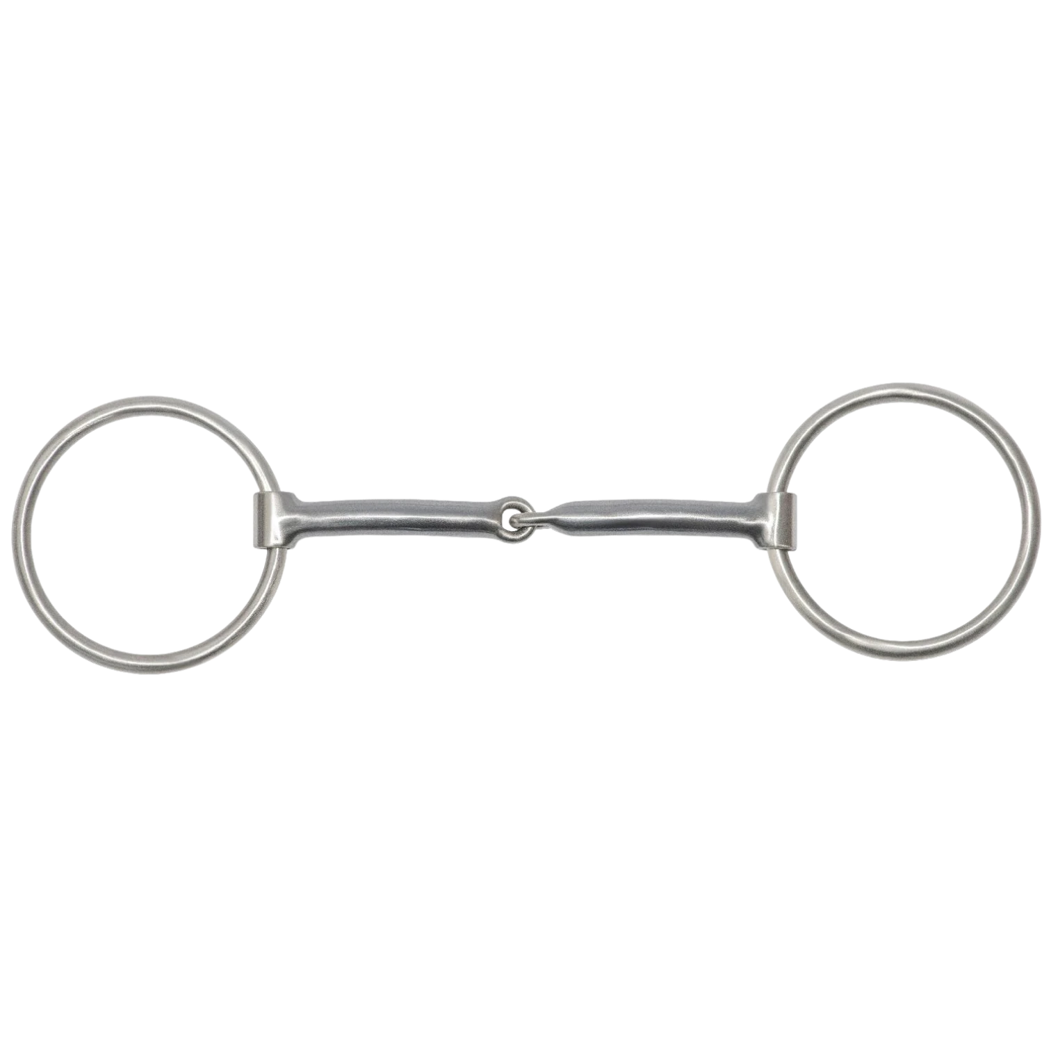 Lone Star Ropes Walt Woodard O-Ring Snaffle Bit with sweet iron mouthpiece and copper inlays in brushed stainless steel