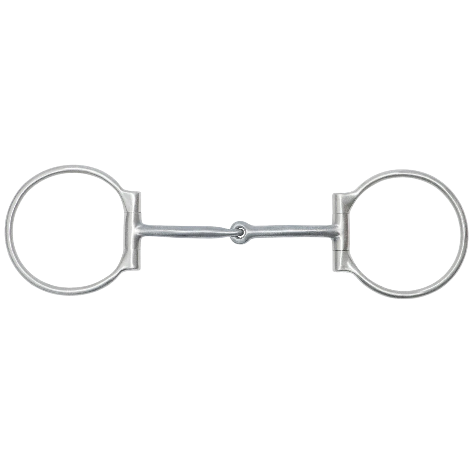 Lone Star Ropes Walt Woodard snaffle dee bit with a 5-1/8 inch sweet iron mouthpiece and brushed stainless steel rings.