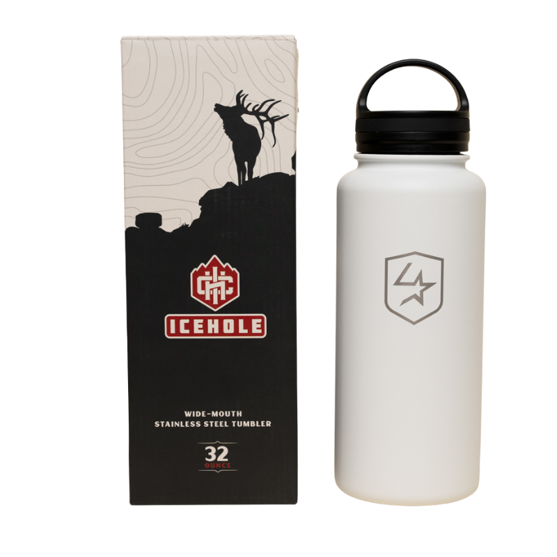 Lone Star Ropes 32 oz Bottle by ICEHOLE - WHITE