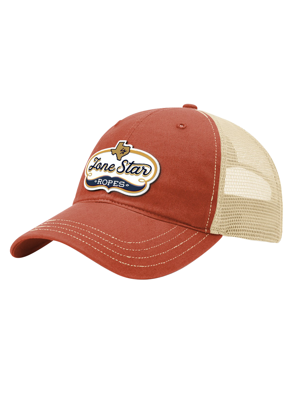 Lone Star Ropes Relaxed Orange Mesh Cap